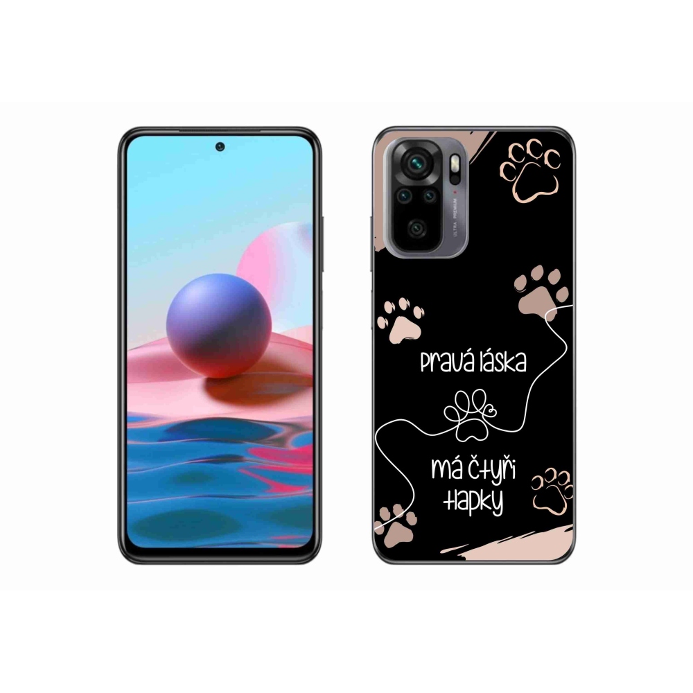 Gél borítás mmCase a Xiaomi Redmi Note 10 4G-hez - kutya motívum 1 fekete háttér