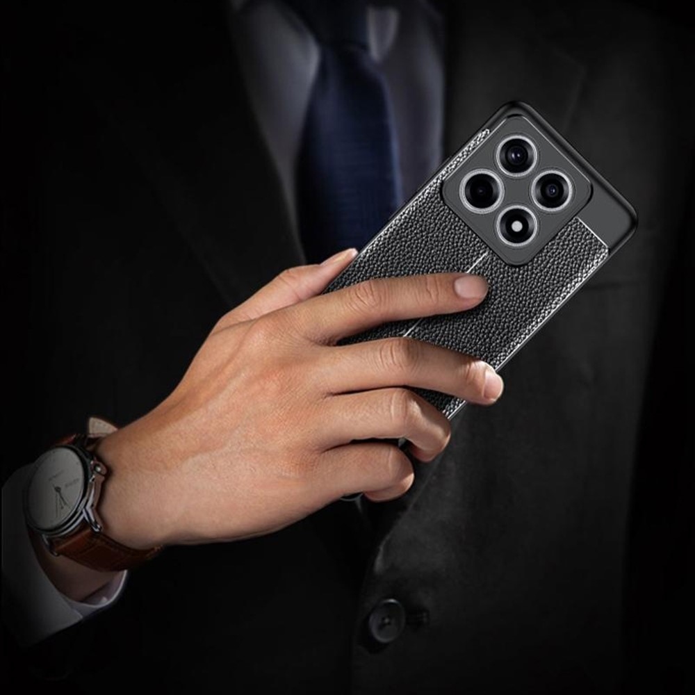 Litchi tartós zselés tok Xiaomi 14T Pro - fekete