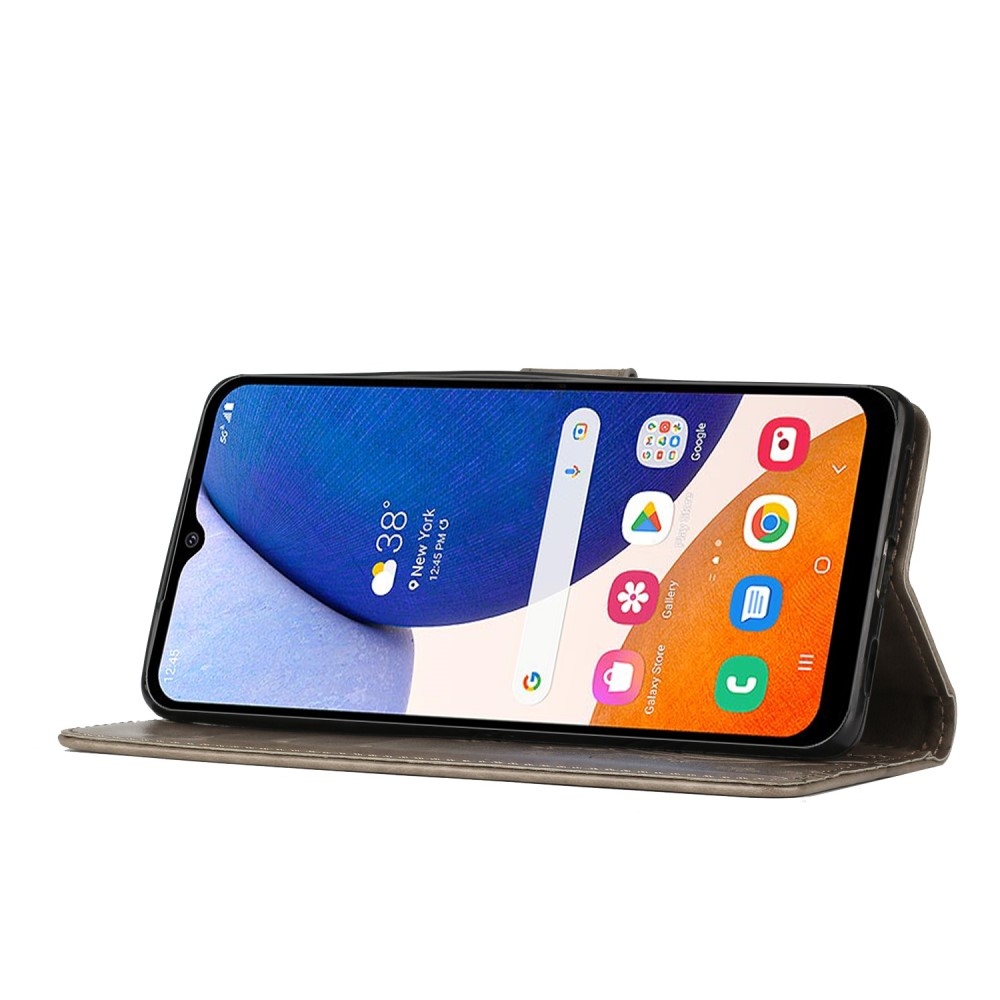 Virágok könyv tok Samsung Galaxy S25+ készülékhez - szürke