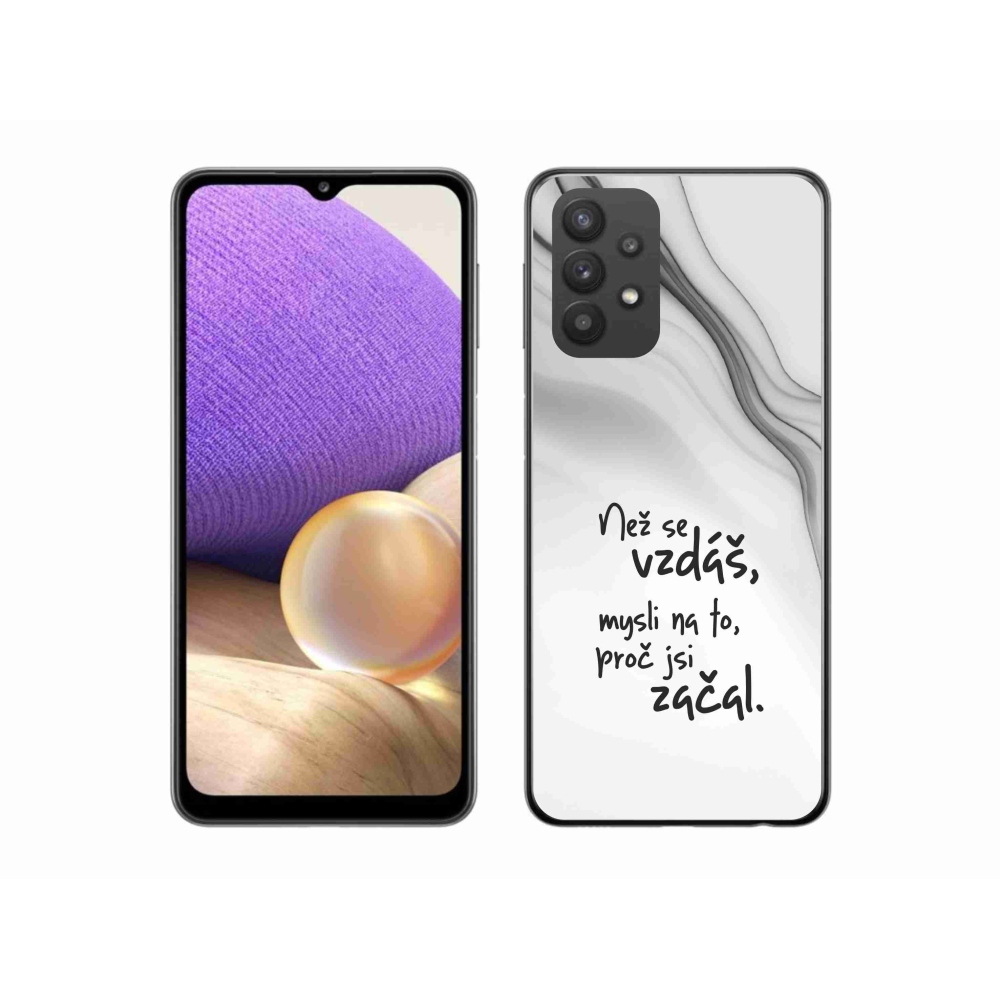 Gél borító mmCase Samsung Galaxy A32 5G - idézet 2 fehér háttér