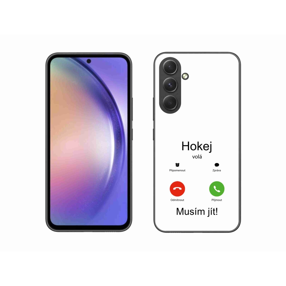 Gél borítás mmCase Samsung Galaxy A54 5G - hoki hívások fehér háttérrel