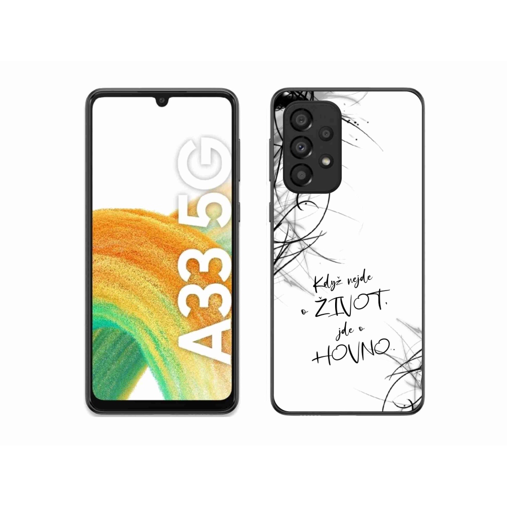 Gél borító mmCase Samsung Galaxy A33 5G - vicces szöveg 16 fehér háttér