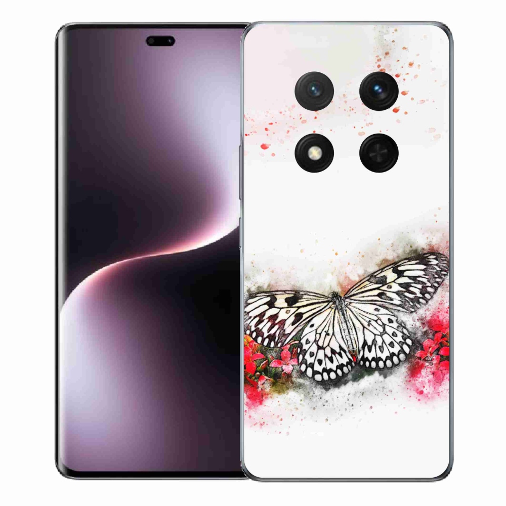 Zselés borítás mmCase a Honor Magic 7 Lite 5G számára - fekete-fehér pillangó