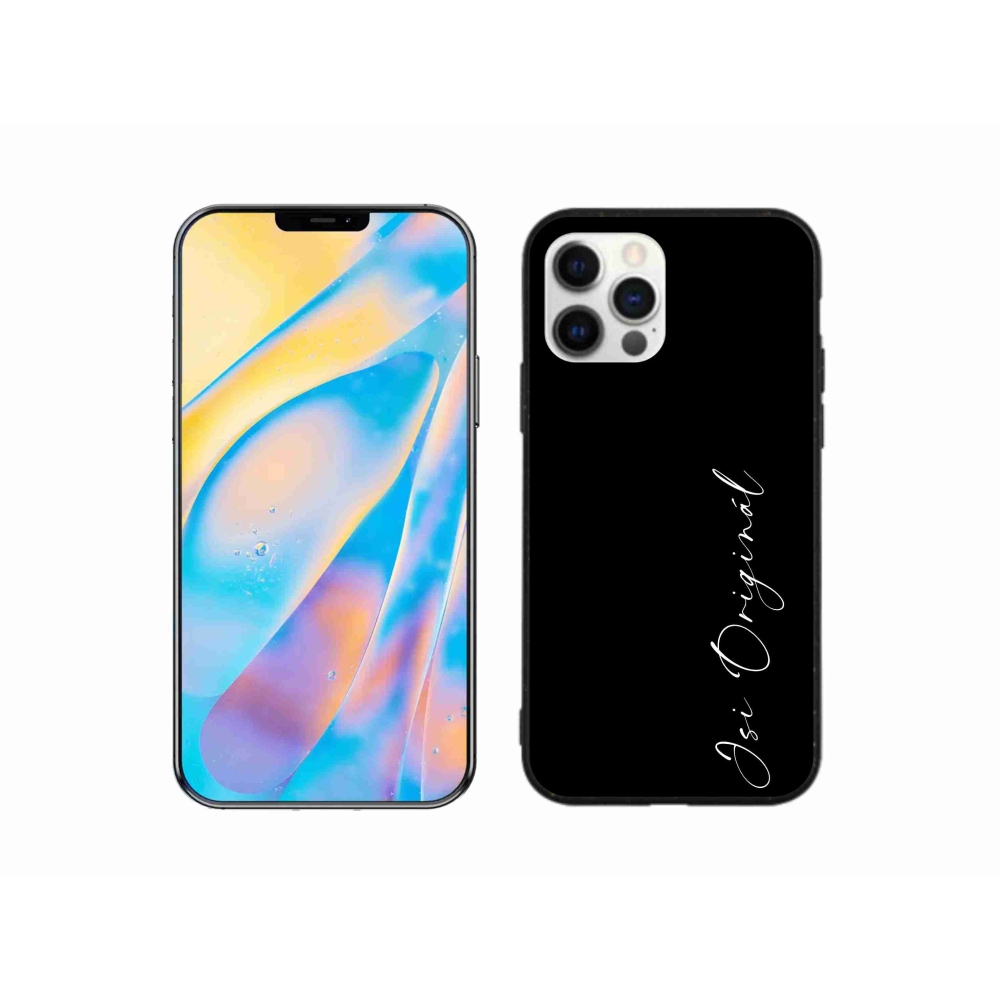 Gél borító mmCase iPhone 12 készülékhez - te vagy az eredeti fekete háttér