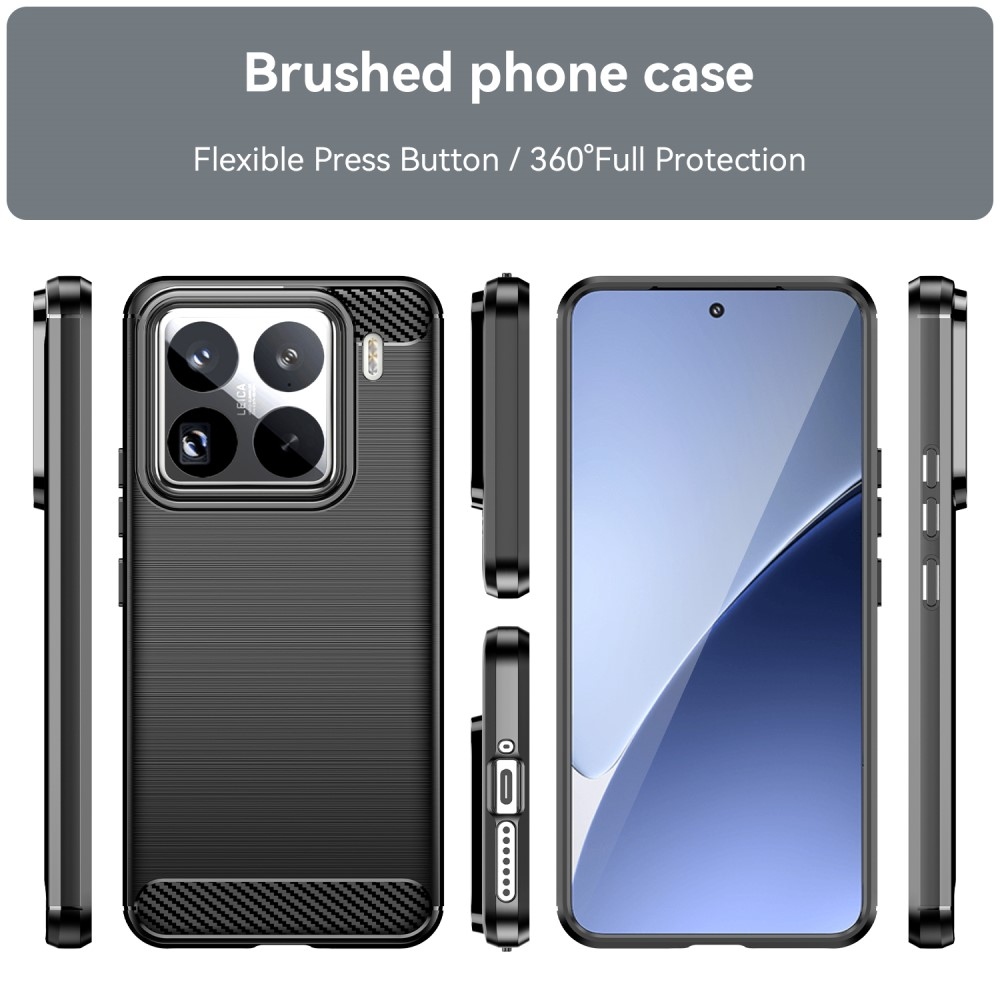 Szénálló zselés tok Xiaomi 15 Pro-hoz - fekete