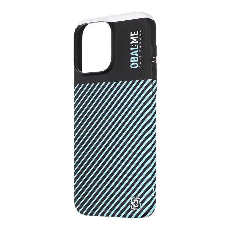 COVER:ME Flossy Stripes Cover for Apple iPhone 15 Pro Max Fekete/tejkék borító