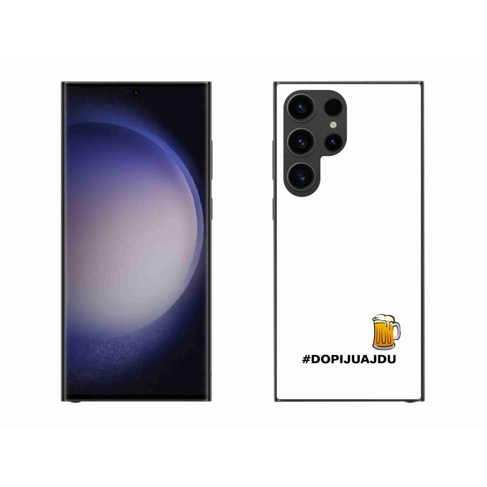 Gél borítás mmCase Samsung Galaxy S23 Ultra 5G - sör motívum 1 fehér háttér
