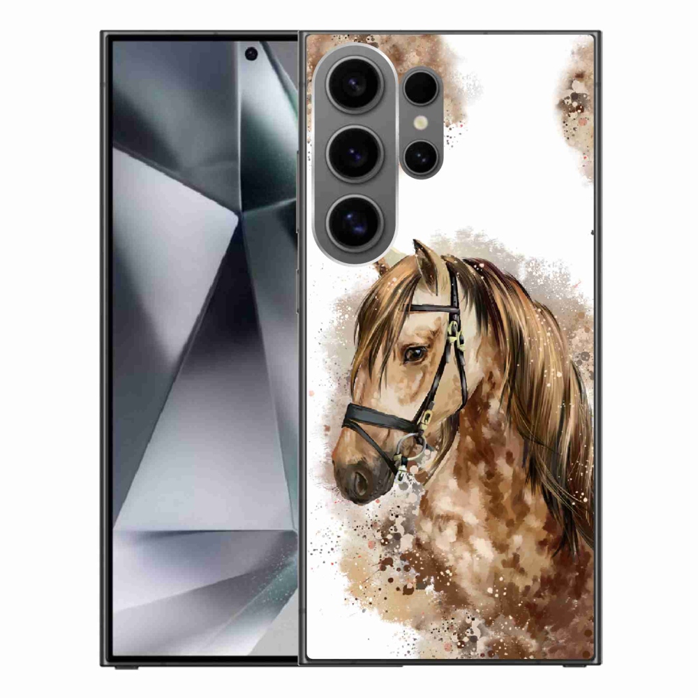 Zselés borítás mmCase Samsung Galaxy S24 Ultra - barna rajzfilm lóhoz