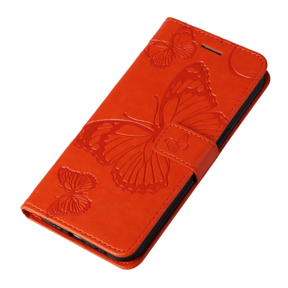 Nagy pillangó könyv tok Huawei Nova Y61-hez - narancssárga