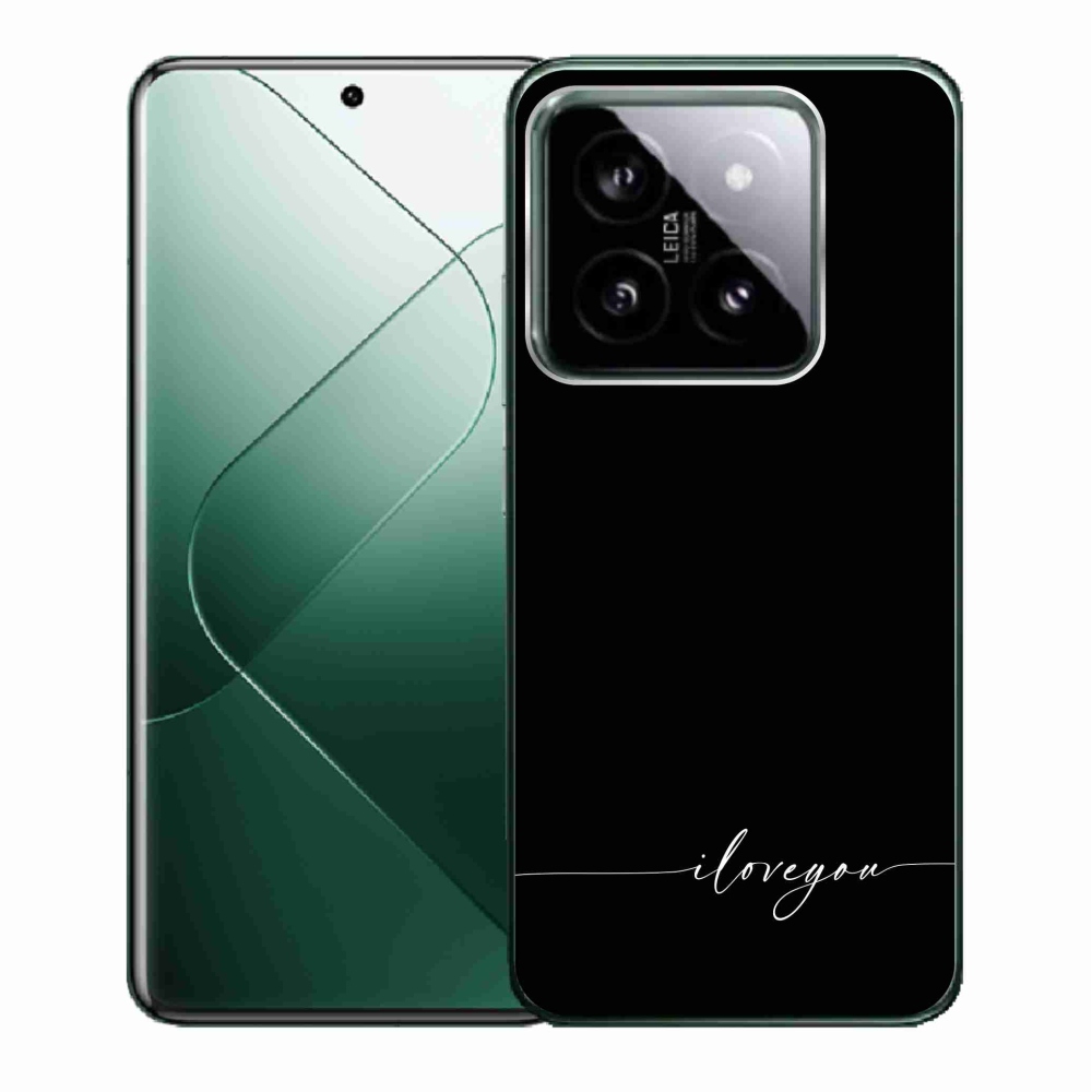 Gél borító mmCase a Xiaomi 14-hez - Szeretlek fekete háttérrel