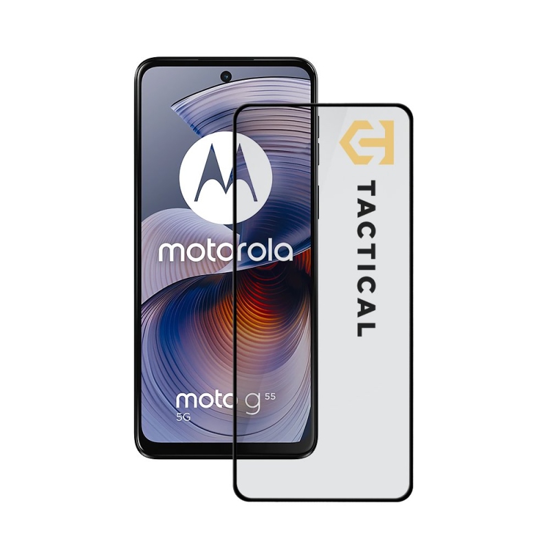 Tactical Glass Shield 5D üveg a Motorola G55 fekete készülékhez