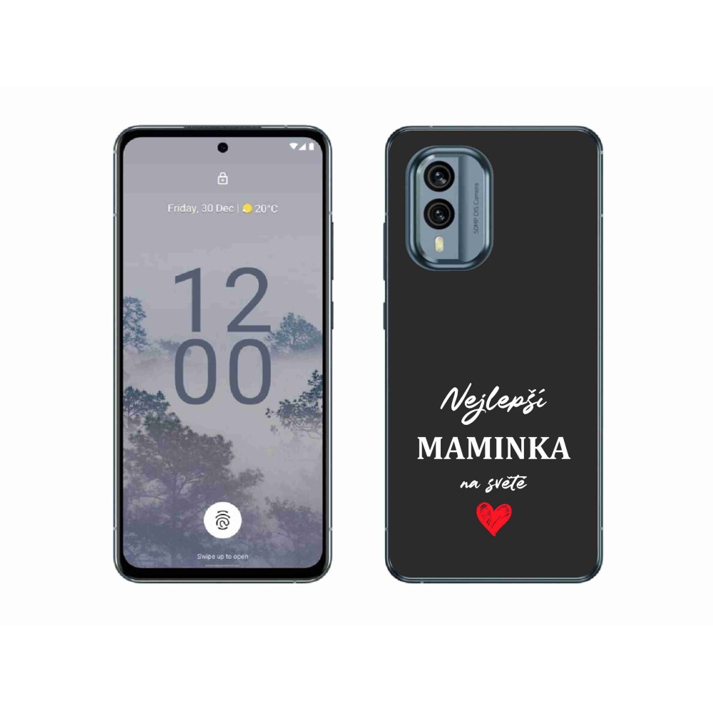 Gél borítás mmCase a Nokia X30 5G készülékhez - Best Mom 1 fekete háttér