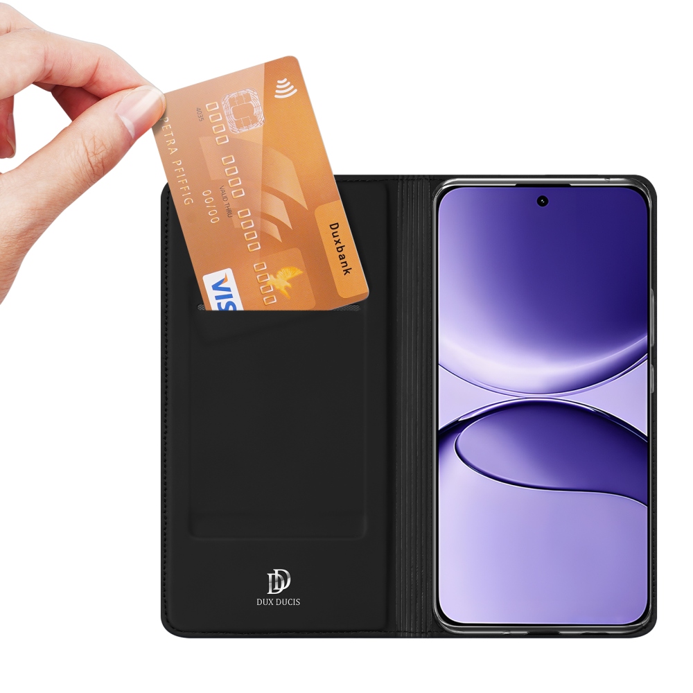DUX könyvtáska Xiaomi Poco F7 5G-hez - fekete