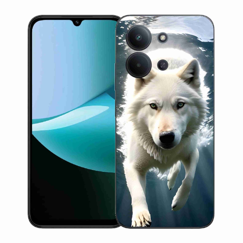 Gél borítás mmCase a Xiaomi Redmi 15C 4G (171mm)/Poco C85 4G (171mm) számára - fehér farkas