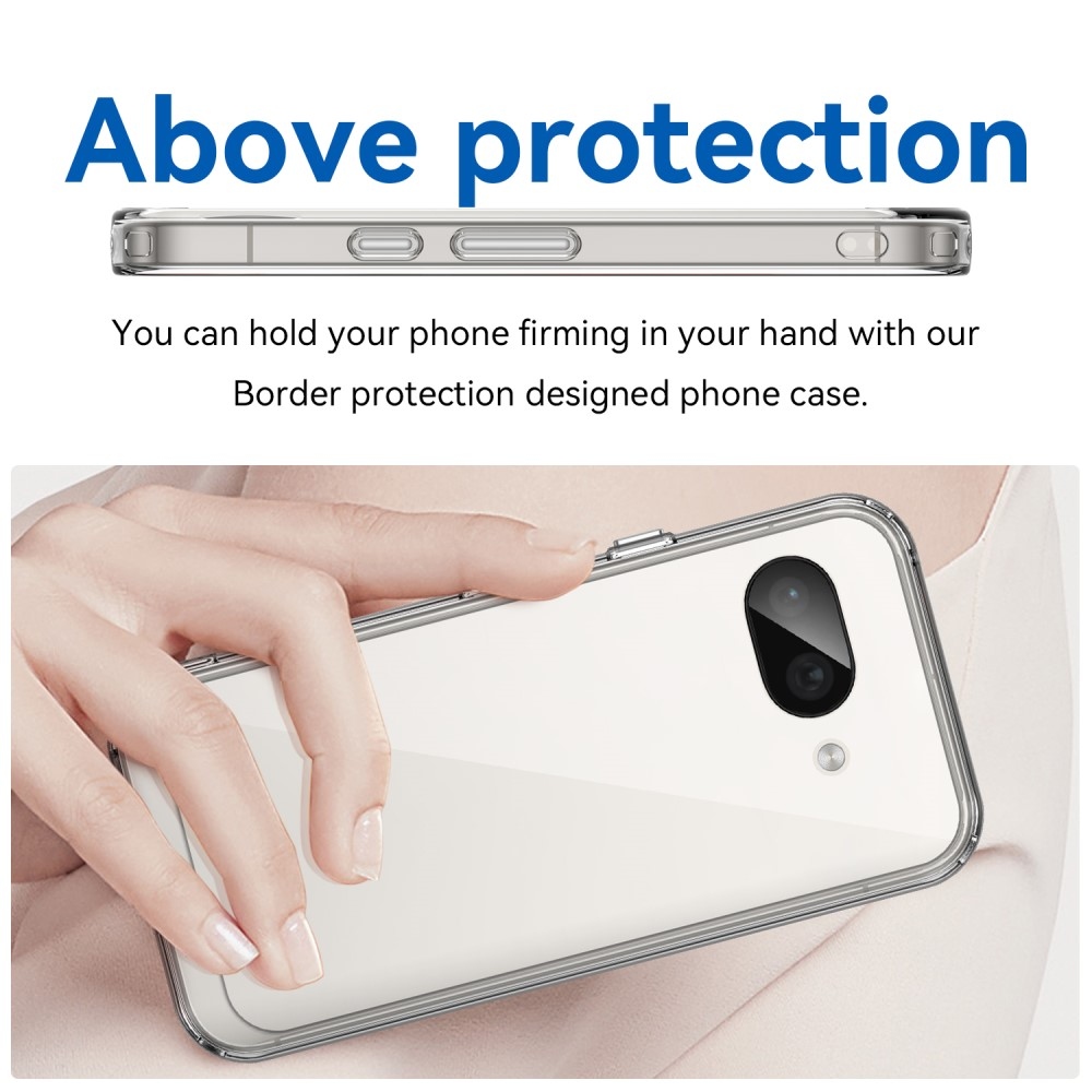 Gél tok kemény hátlappal a Google Pixel 9a számára - átlátszó