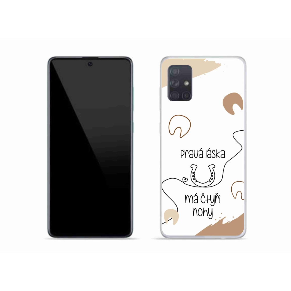 Gél borítás mmCase Samsung Galaxy A51 készülékhez - ló motívum fehér háttér
