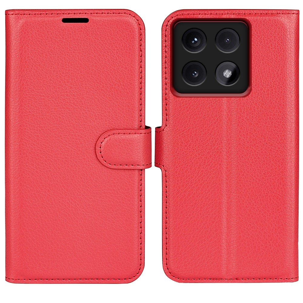 Litchi könyv tok a Xiaomi 14T Pro-hoz - piros