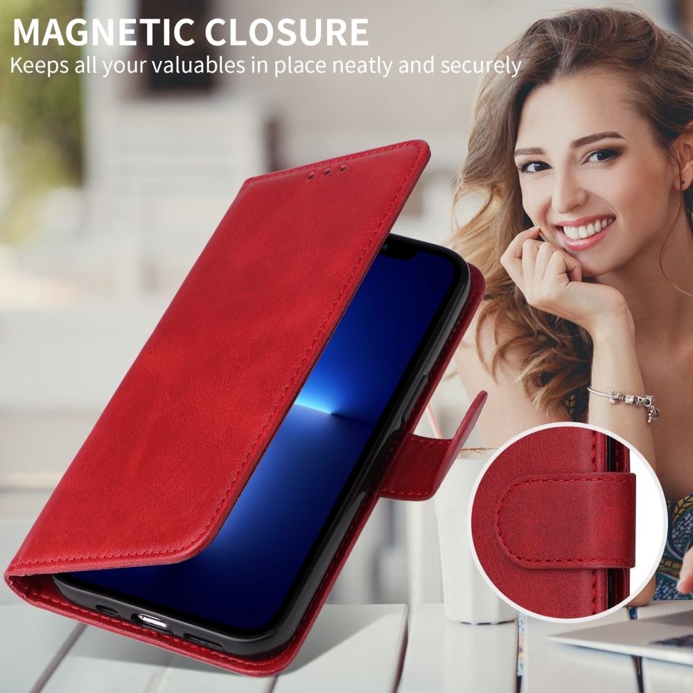 Vérrögök könyv tok a Xiaomi Poco F7 5G-hez - piros