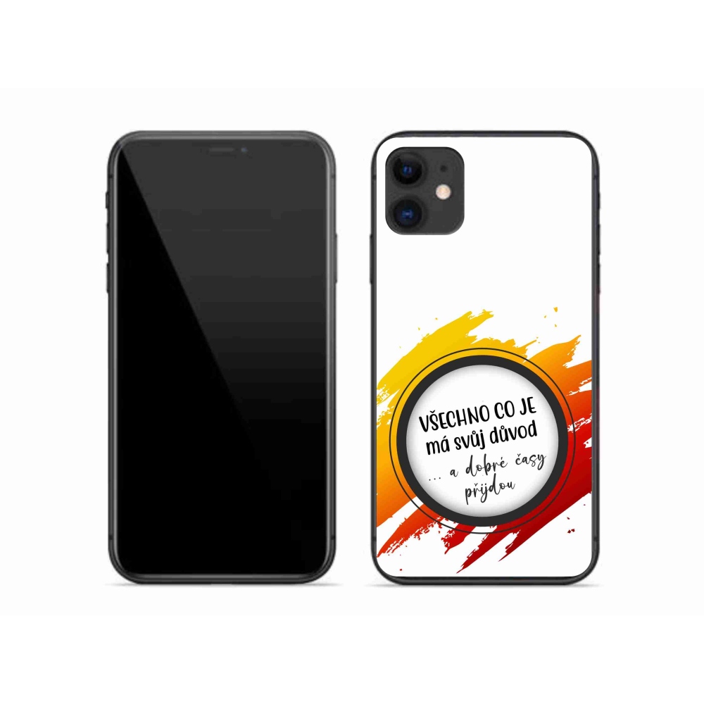Gél borítás mmCase iPhone 11 készülékhez - idézet 3 fehér háttér