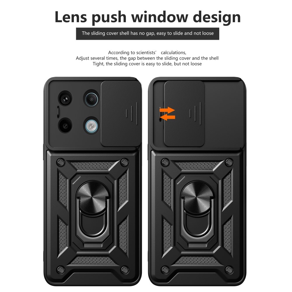 Tartós csúszásbiztos borító Xiaomi Redmi Note 13 Pro 5G/Poco X6 5G - fekete