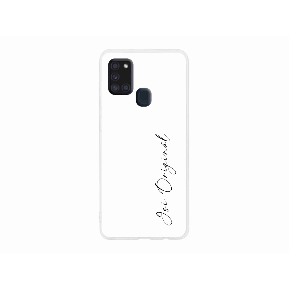 Gél borító mmCase Samsung Galaxy A21s - te vagy az eredeti fehér háttér