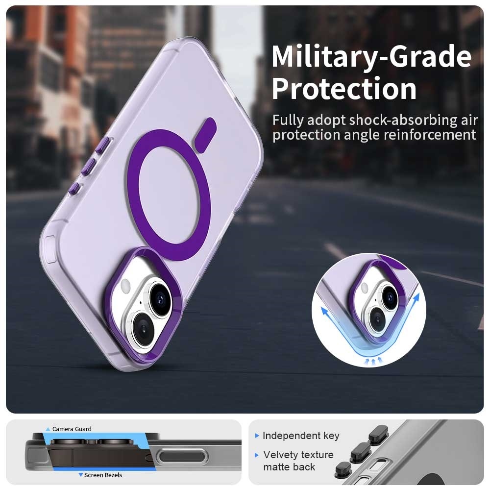 Candy zselés tok MagSafe iPhone 17 készülékhez - lila