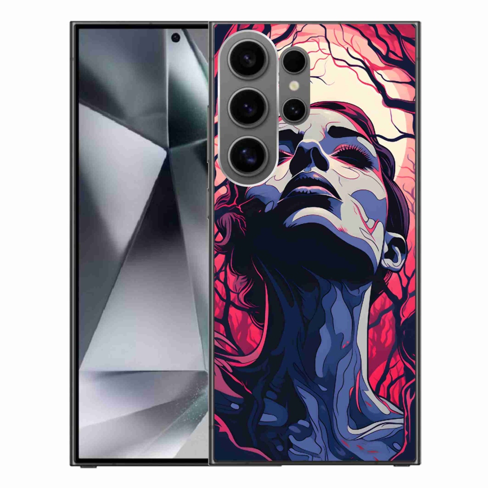 Gél borítás mmCase Samsung Galaxy S24 Ultra - absztrakt arc