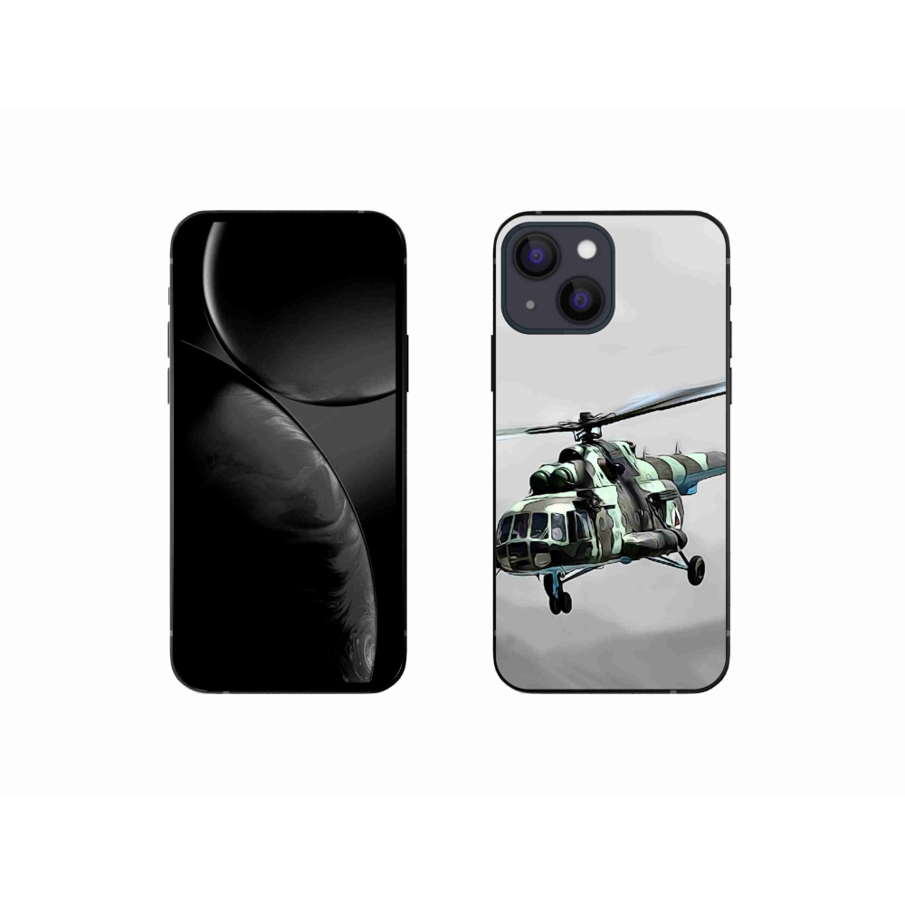 Gél borítás mmCase iPhone 13 mini 5.4 - katonai helikopterhez