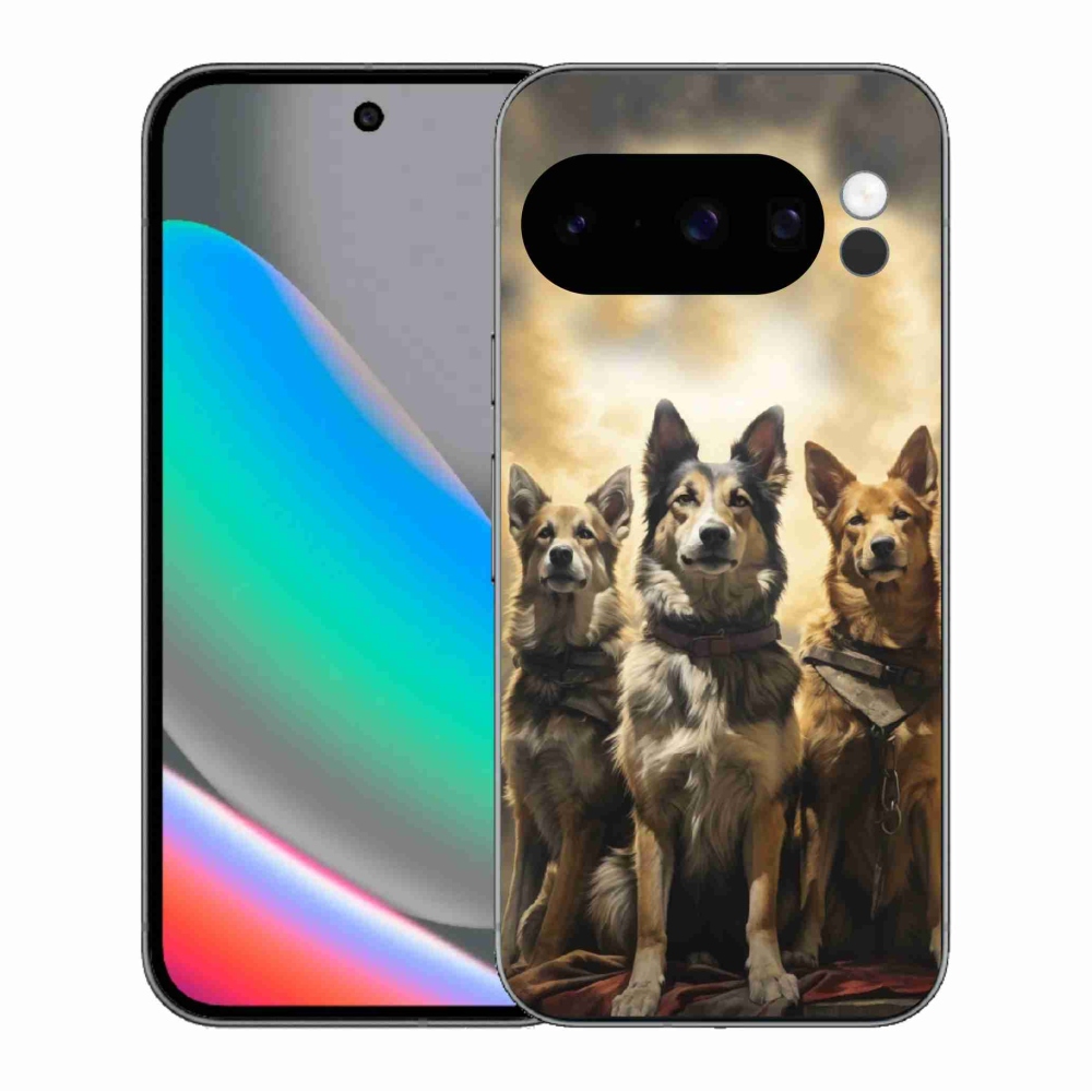 Zselés borítás mmCase a Google Pixel 10 Pro számára - három kutya