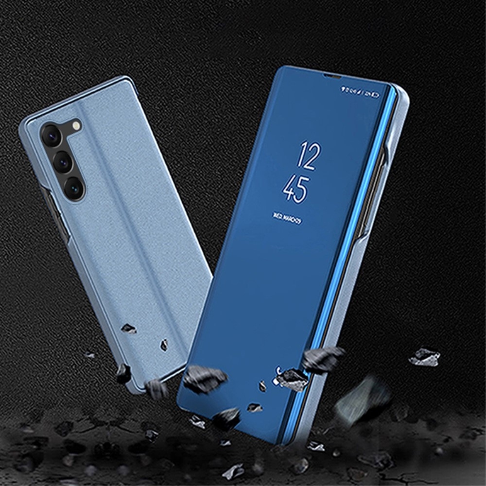 Átlátszó zárófedél matt előlappal Samsung Galaxy S24+ készülékre - kék