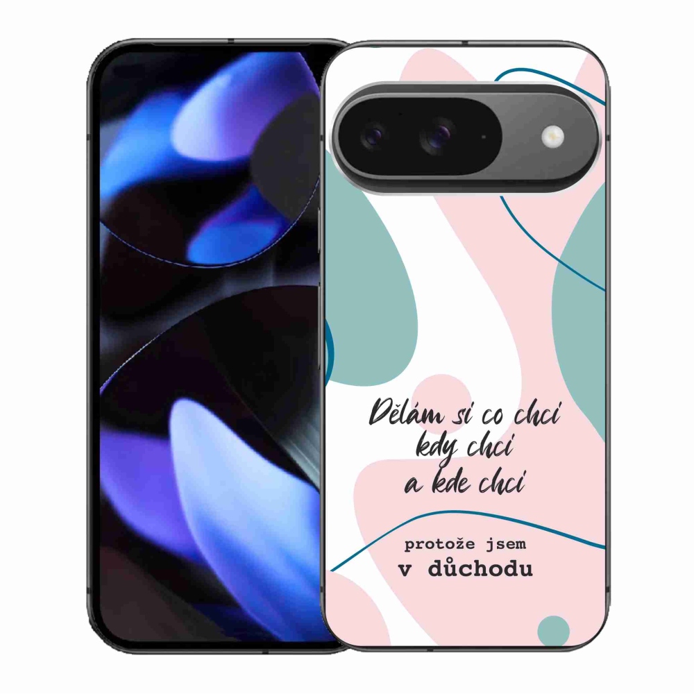 Gél borítás mmCase a Google Pixel 9/9 Pro számára - vicces szöveg 10 fehér háttérrel