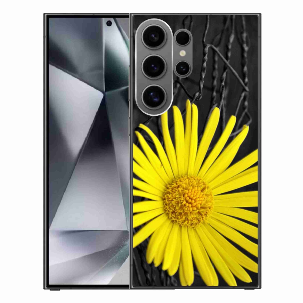 Gél védőhuzat mmCase Samsung Galaxy S24 Ultra készülékhez - sárga virág