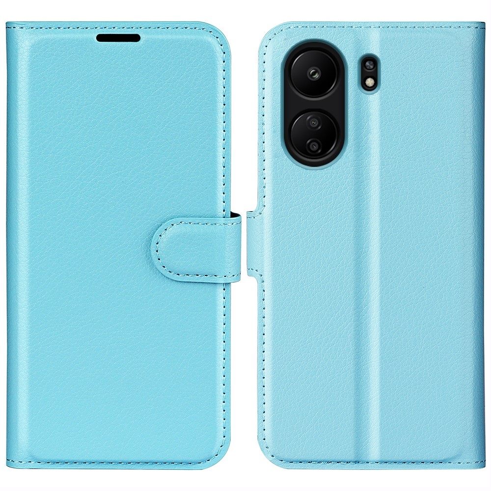 Litchi könyv tok a Xiaomi Poco C65/Redmi 13C készülékhez - kék