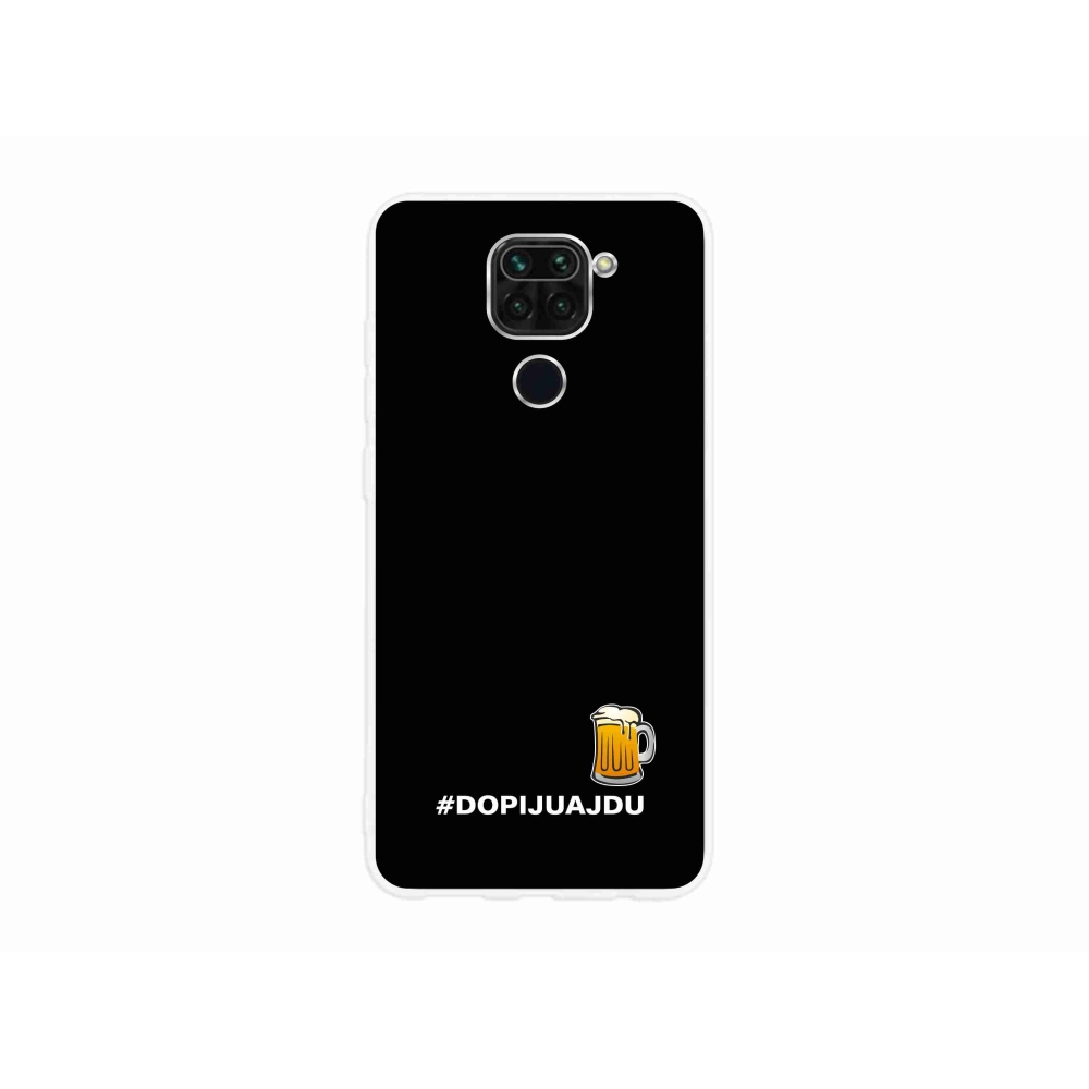 Gél borítás mmCase a Xiaomi Redmi Note 9 - sör motívum 1 fekete háttérrel
