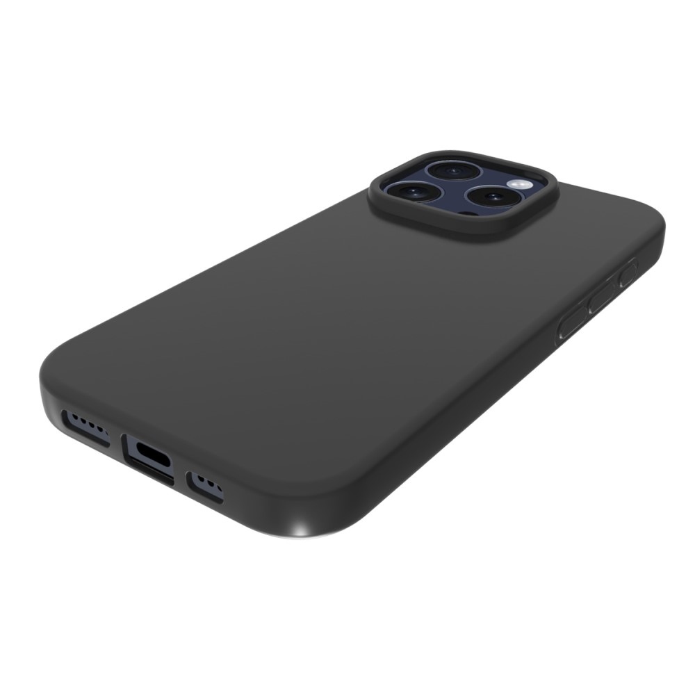 Fekete zselés tok iPhone 16 Pro készülékhez