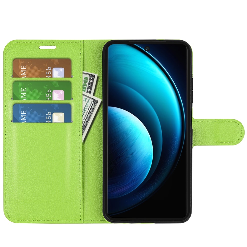 Litchi könyv tok a Vivo X100 Pro 5G-hez - zöld