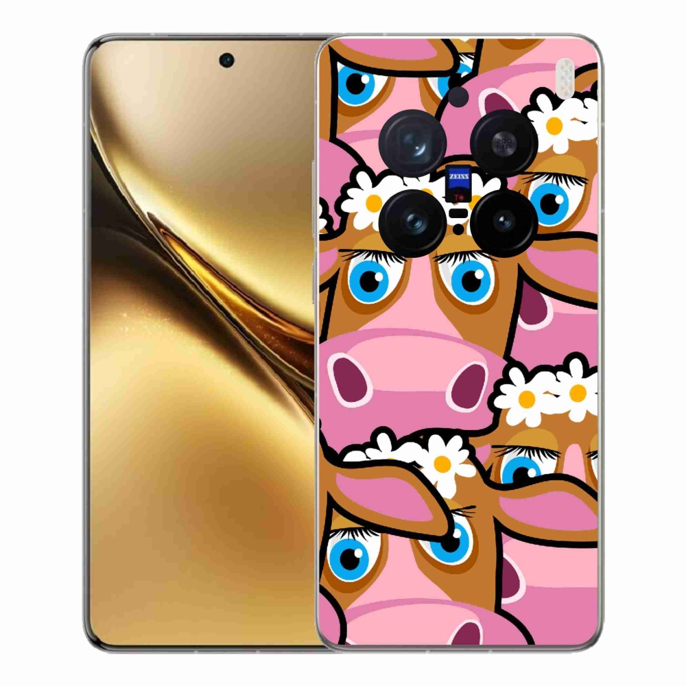 Zselés borítás mmCase a Vivo X200 Pro 5G készülékhez - karikatúrás tehenek