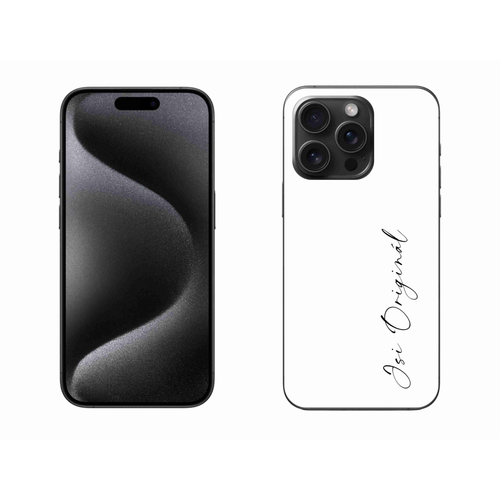 Gél borítás mmCase iPhone 15 Pro Max készülékhez - te vagy az eredeti fehér háttér