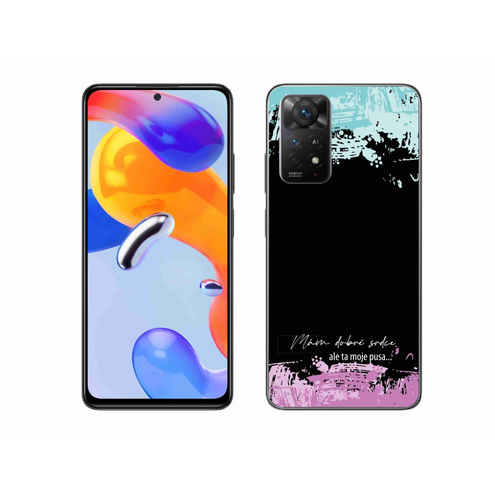 Gél borító mmCase a Xiaomi Redmi Note 11 Pro 4G/5G-hez - vicces szöveg 3 fekete háttérrel