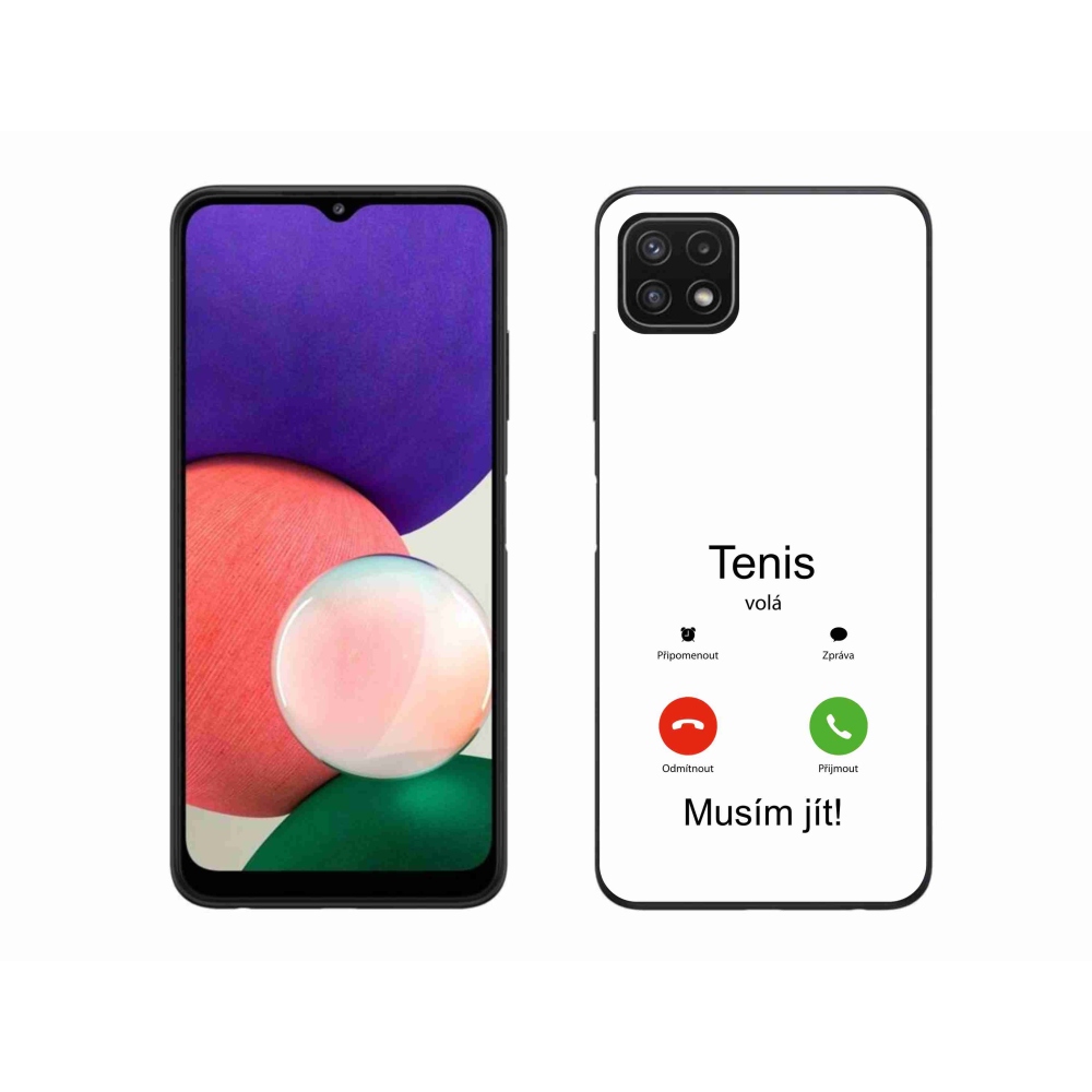 Gél borítás mmCase Samsung Galaxy A22 5G - tenisz hívások fehér háttérrel