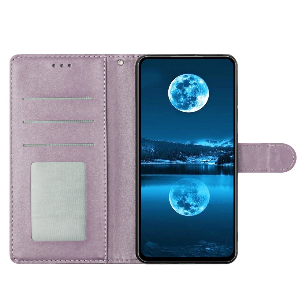 Vérrögök könyv tok Samsung Galaxy S25 Ultra készülékhez - lila