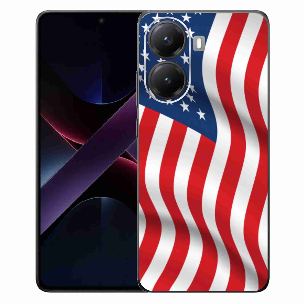 Gél borító mmCase a Xiaomi Poco X7 Pro 5G számára - amerikai zászló