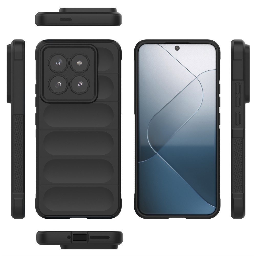 Rugg tartós zselés tok Xiaomi 14 Pro-hoz - fekete