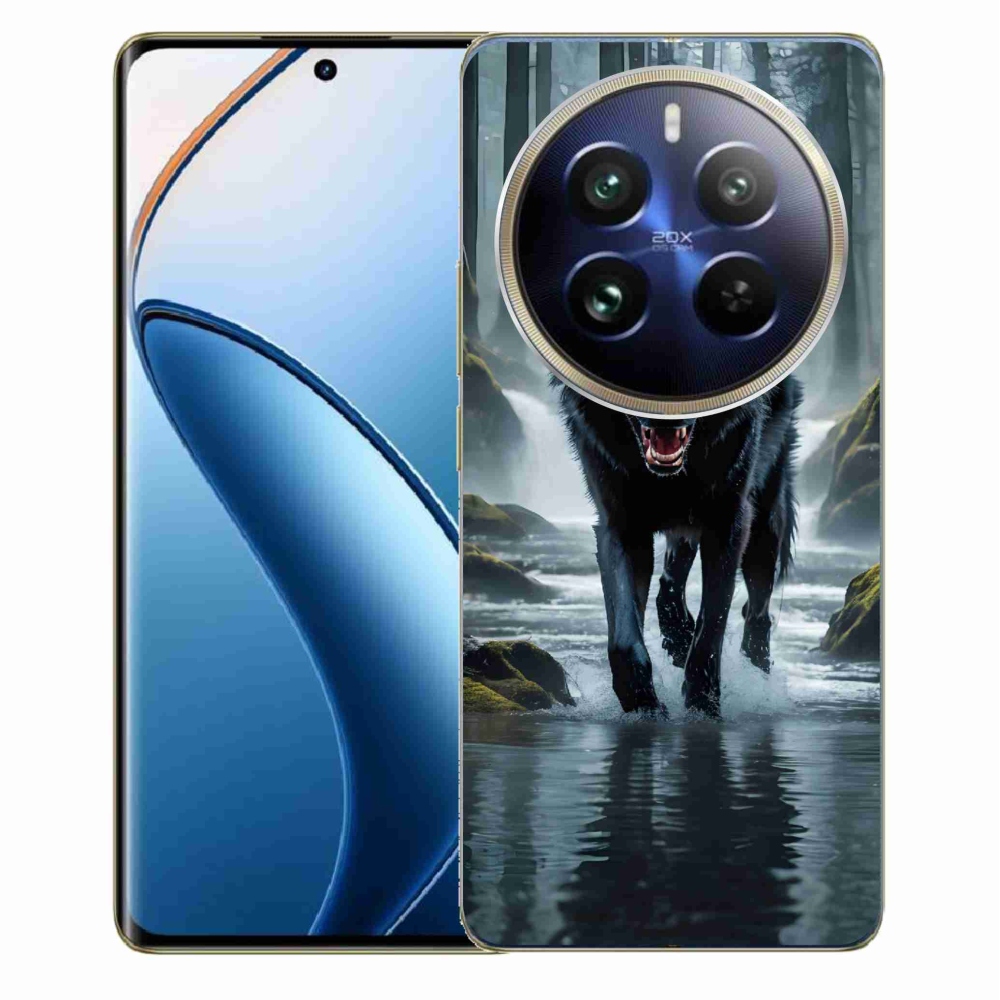 Zselés borítás mmCase a Realme 12 Pro 5G/12 Pro+ 5G számára - fekete farkas