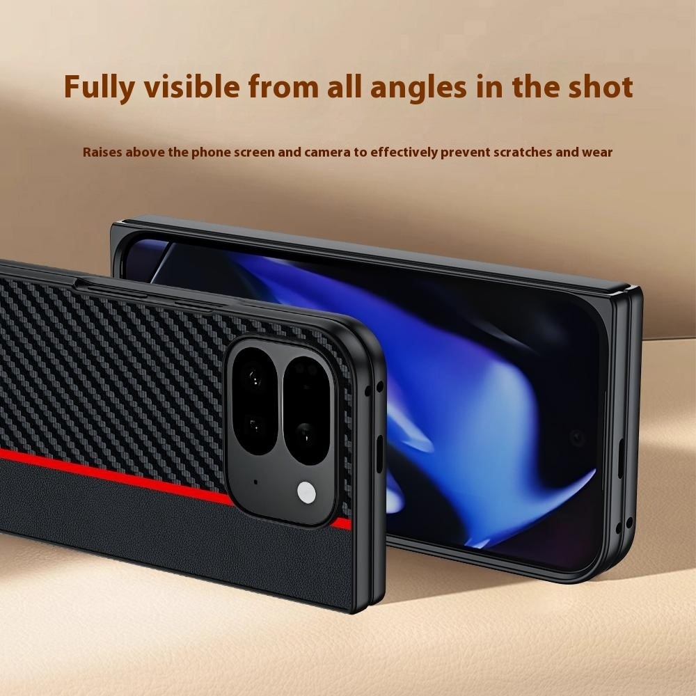 Carbone műanyag borítás Google Pixel 10 Pro Foldhoz - piros