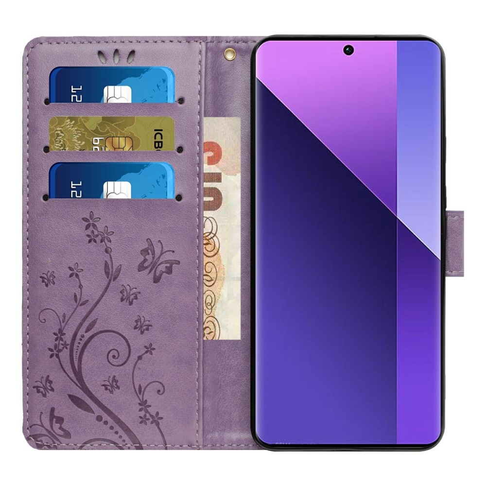 Virágok könyv tok Samsung Galaxy S25 Edge készülékhez - világos lila