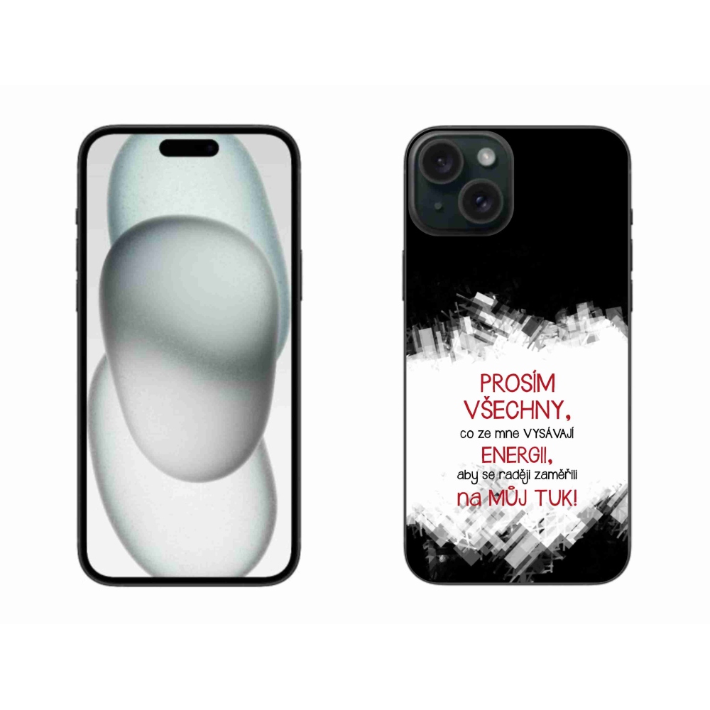 Gél borítás mmCase iPhone 15 Plus készülékhez - vicces szöveg 1 piros