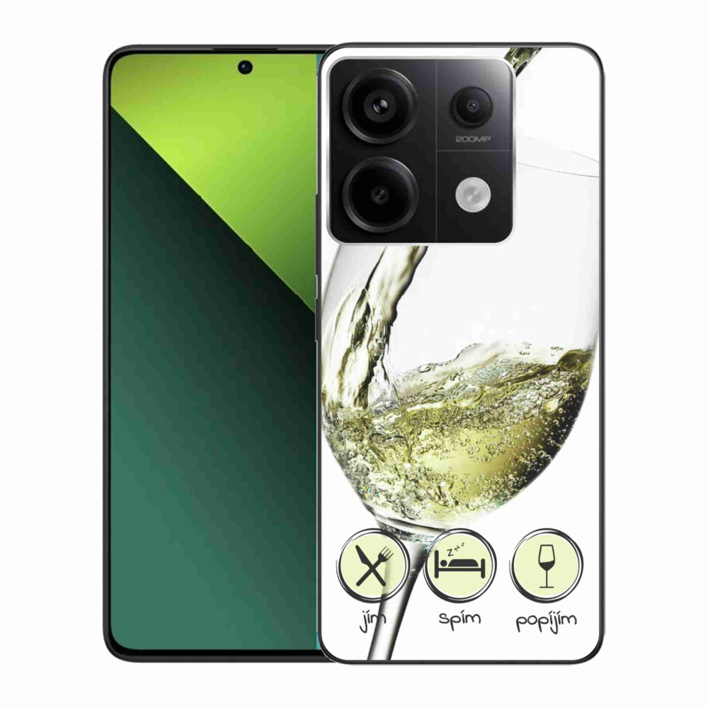Gél tok mmCase a Xiaomi Redmi Note 13 Pro 5G/Poco X6 5G számára - borospohár fehér