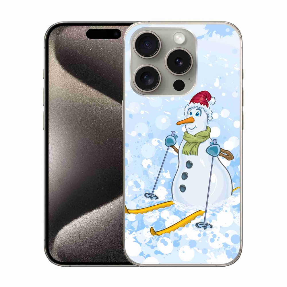 Zselés borítás mmCase iPhone 15 Pro készülékhez - hóember