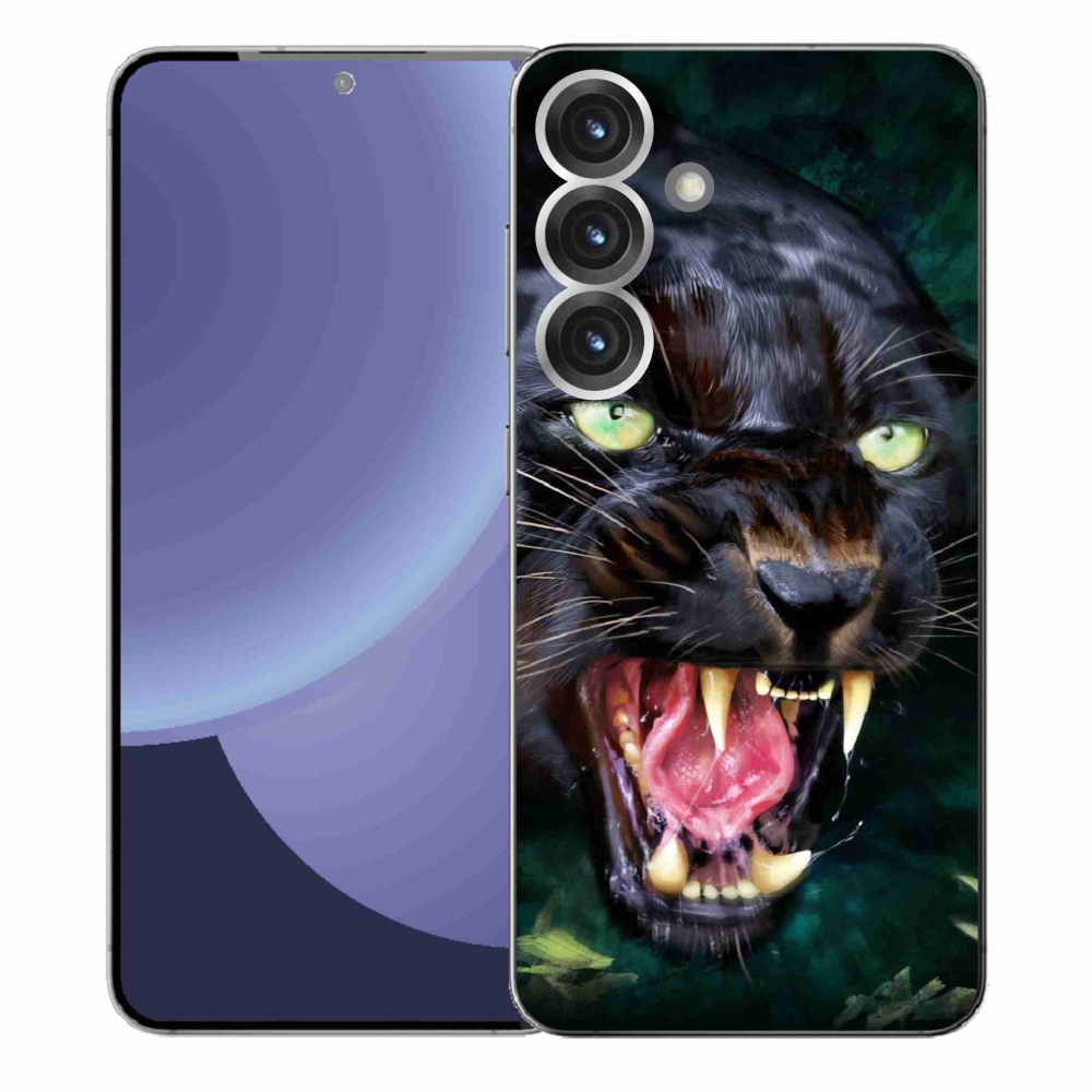 Gél borító mmCase Samsung Galaxy S25+ - dühös fekete párduchoz